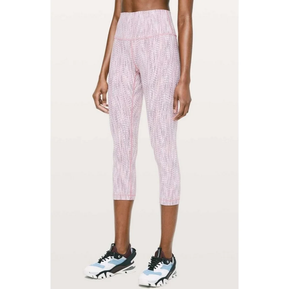 Lululemon Wunder Under Crop High Rise Leggings‎ Full On Luon 21